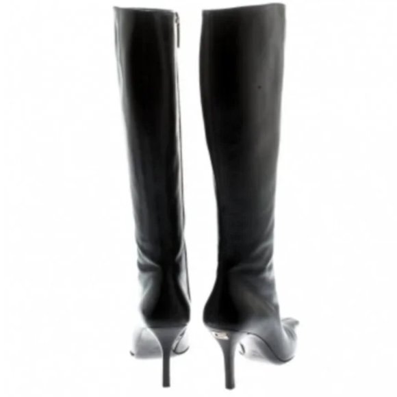 RARE Gucci G heel knee high leather boots 37.5 - Picture 5 of 8